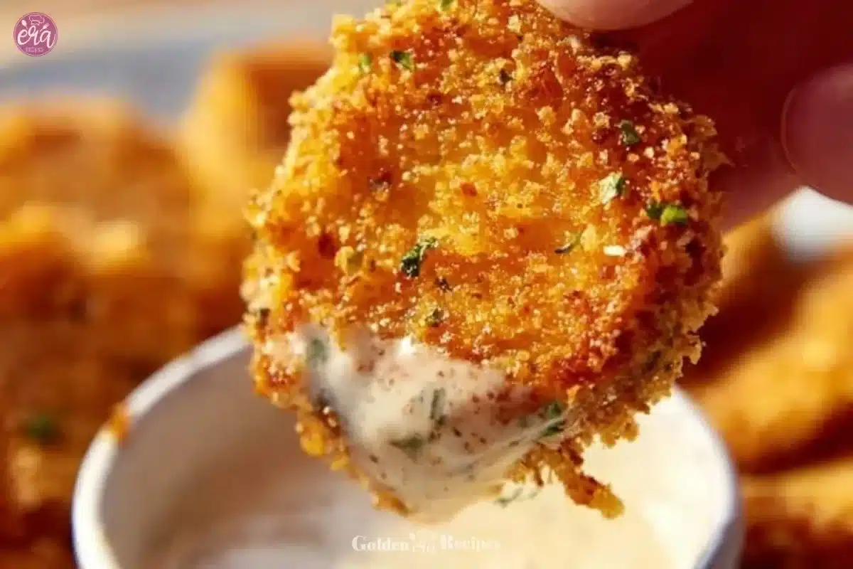 Plate of crispy air fryer fried pickles ready to be enjoyed.