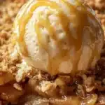 Delicious homemade Apple Crisp with spiced apples and crunchy topping