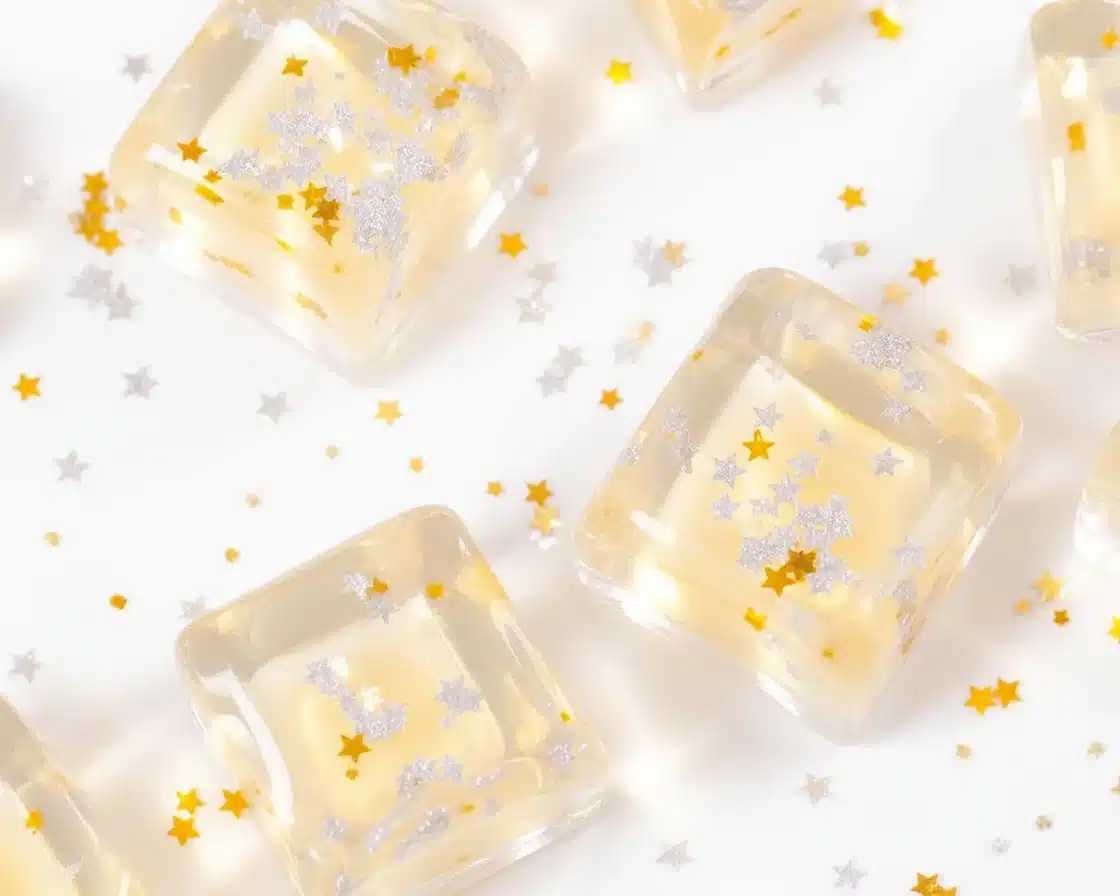 Gelatin trick demonstrated with various liquids for weight loss and dessert making.