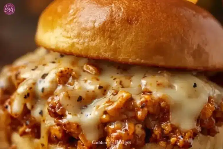 Cajun Chicken Sloppy Joes served on a plate with a side of fries