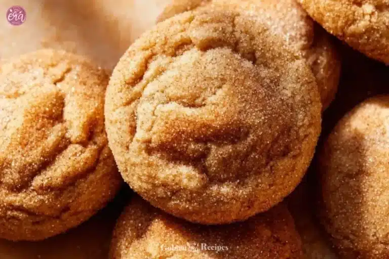 Chewy pumpkin snickerdoodle cookies on a plate with warm spices