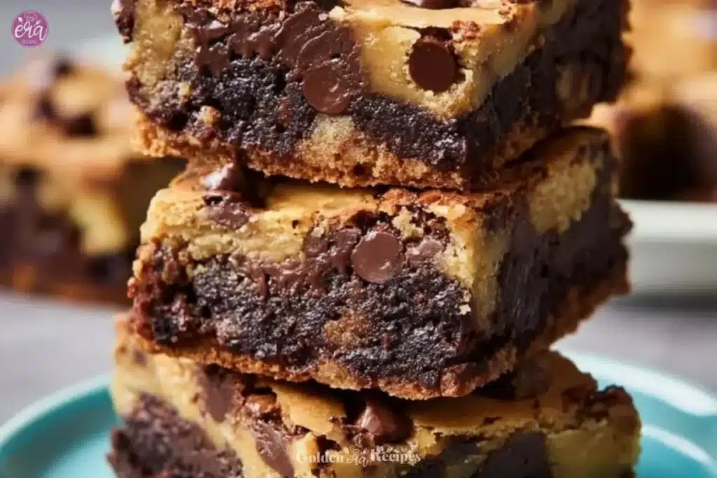 Delicious chocolate chip brownies fresh out of the oven, ready to enjoy.
