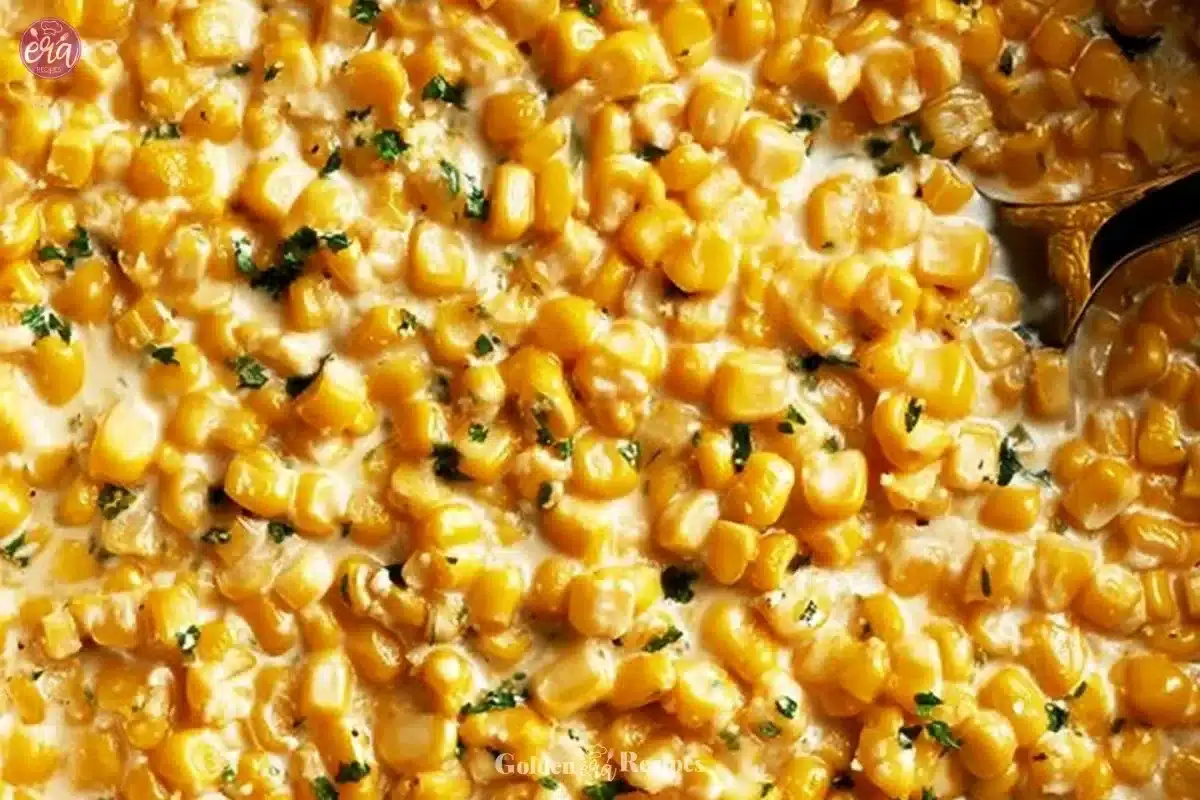 Bowl of creamy and flavorful creamed corn side dish