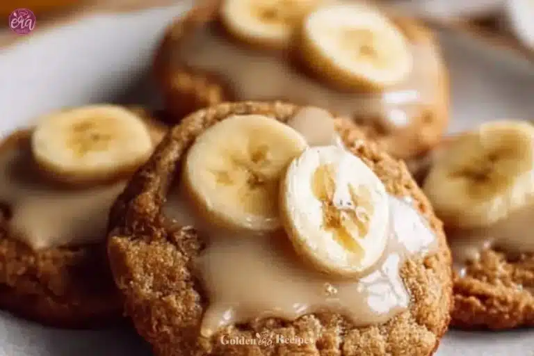 Crumbl Banana Bread Cookies with Cream Cheese Glaze 12 Crumbl Banana Bread Cookies with Cream Cheese Glaze