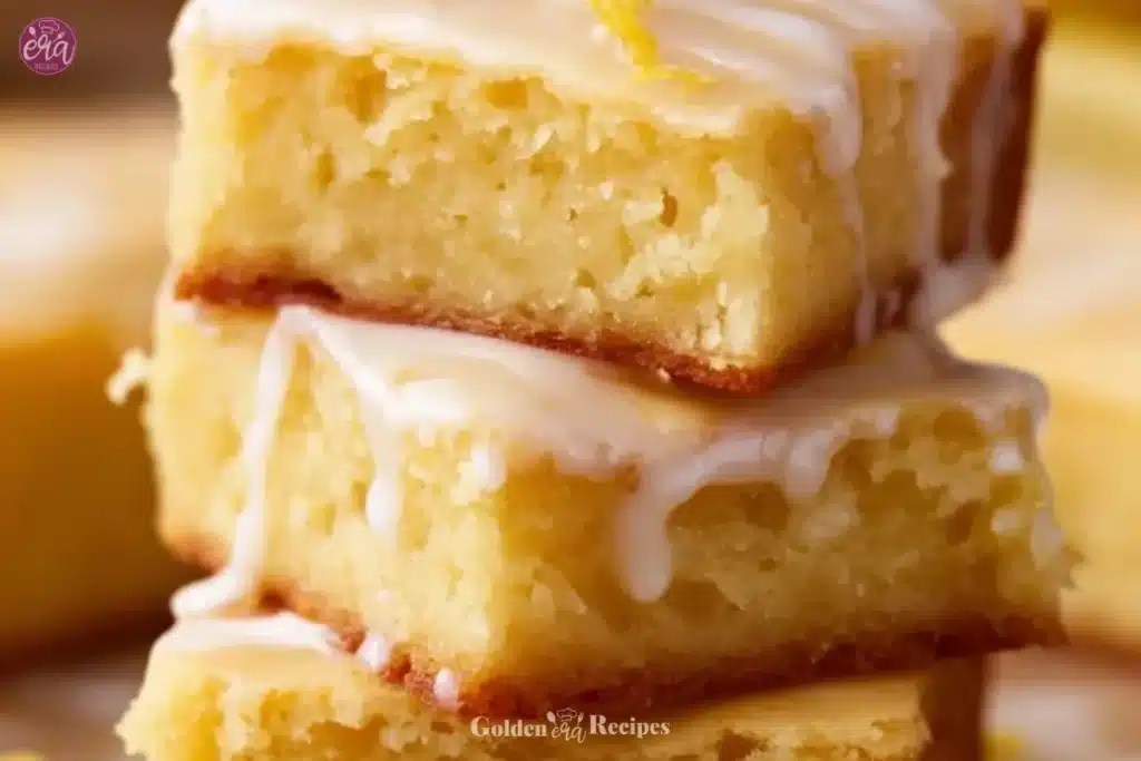 Lemon Brownies 1 Delicious homemade lemon brownies with a zesty lemon glaze.