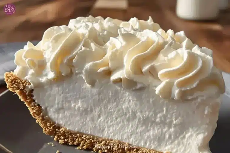 Delicious Marshmallow Whip Cheesecake topped with fluffy marshmallow cream