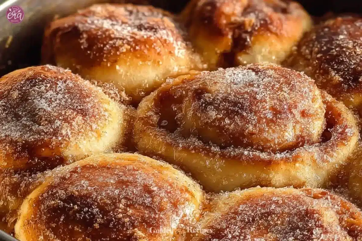 Mouthwatering caramel apple pie bombs with a crispy exterior and gooey filling