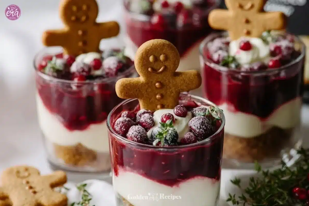 No-bake white chocolate cheesecakes topped with fresh berries.