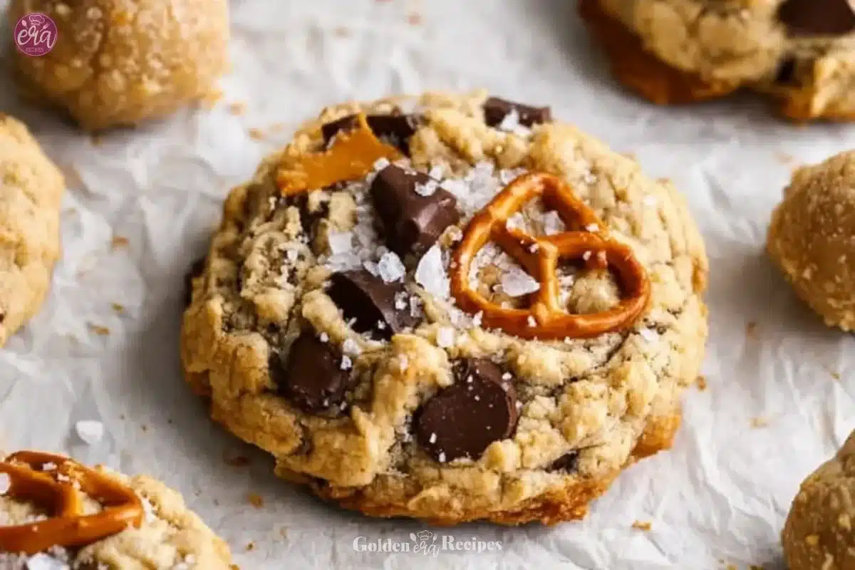 Delicious Peanut Butter Pretzel Cookies with a sweet and salty twist