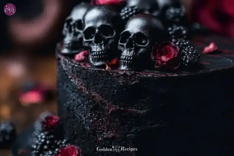 Spooky Black Velvet Halloween Cake 9 Spooky Black Velvet Halloween Cake with Halloween decorations