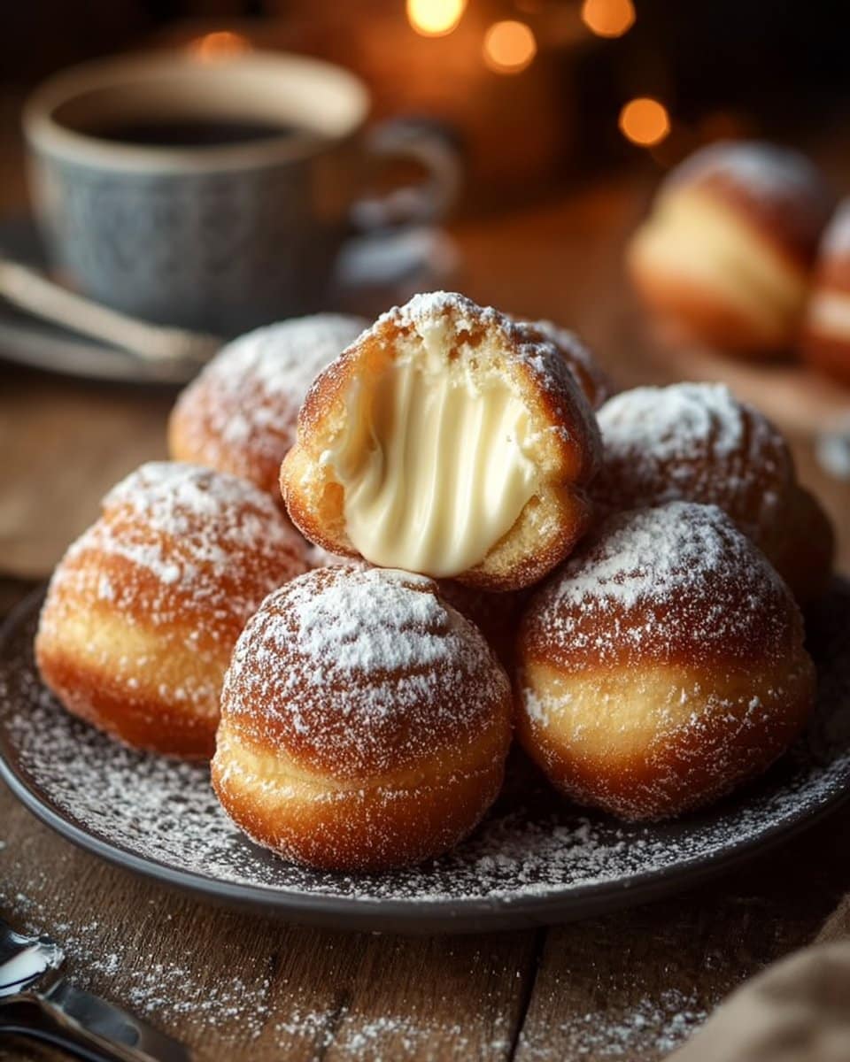 Cream-Filled Donuts 3 Cream-filled Donuts
