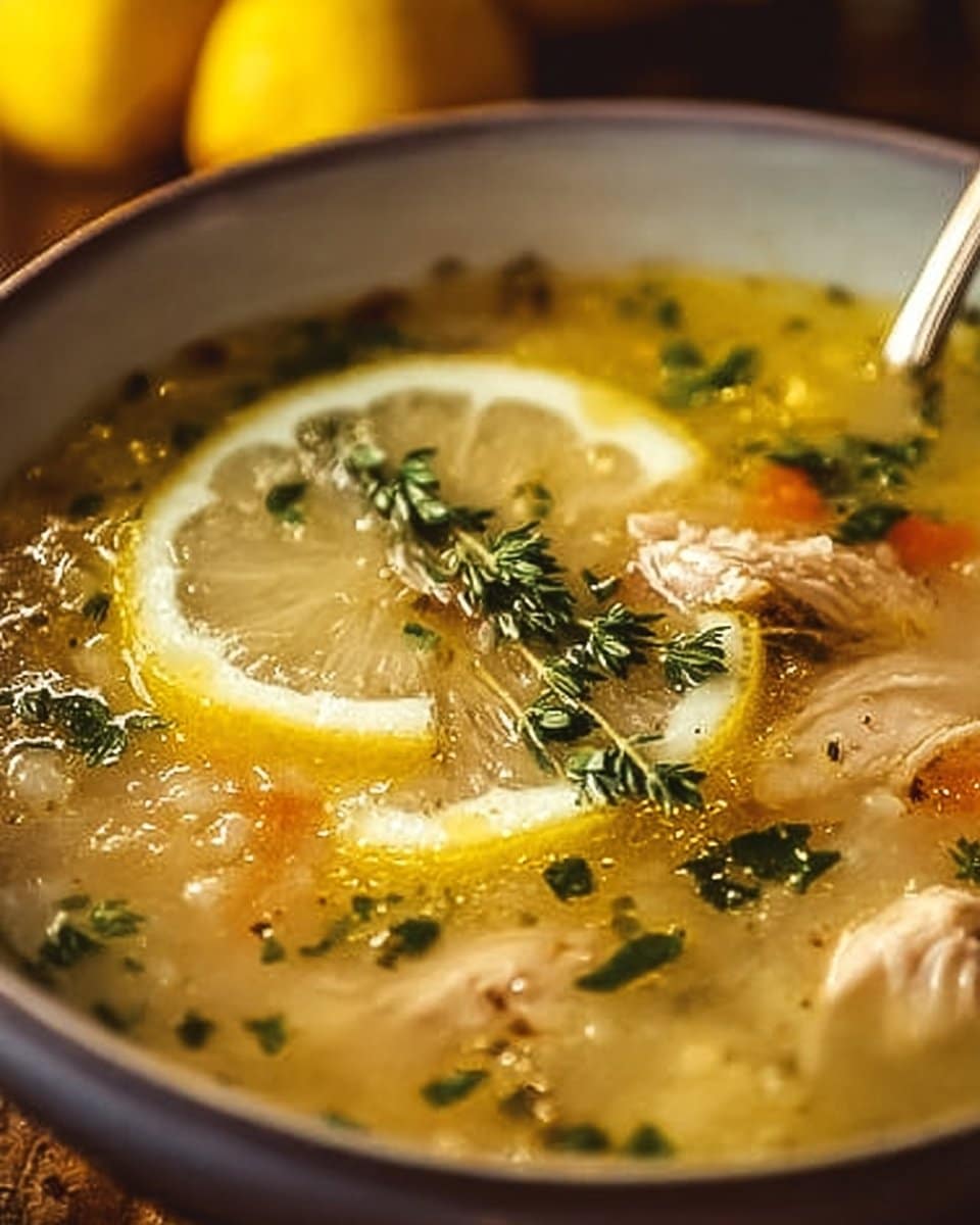Crockpot Lemon Chicken Soup