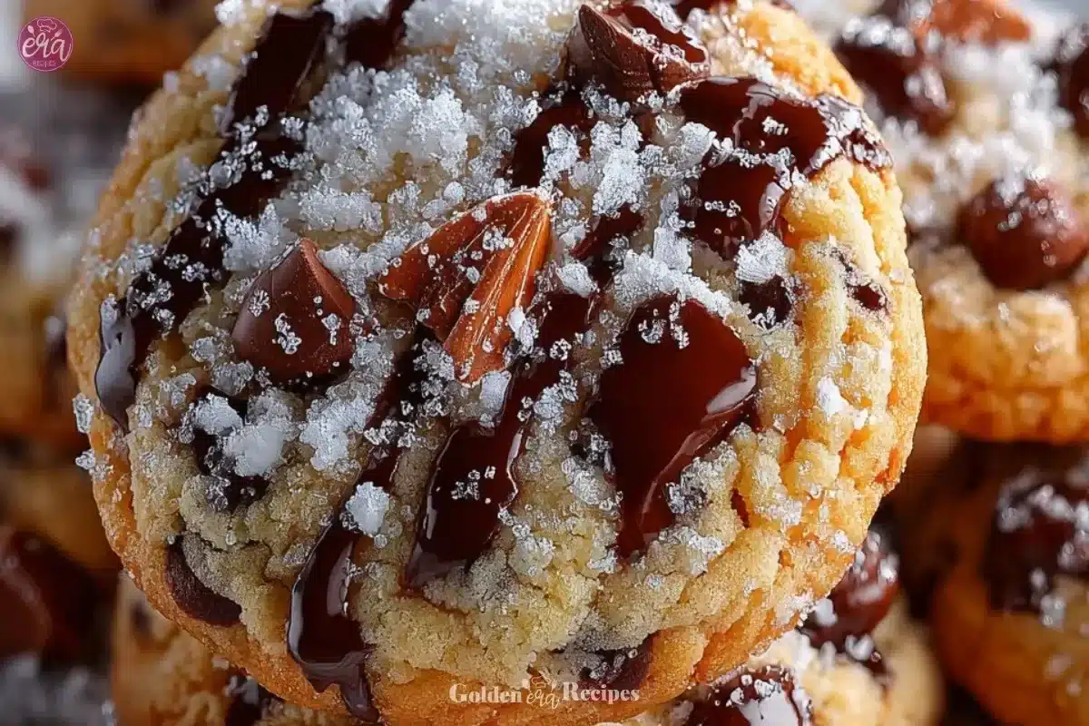 Delicious Winter Wonderland Chocolate Chip Cookies fresh out of the oven