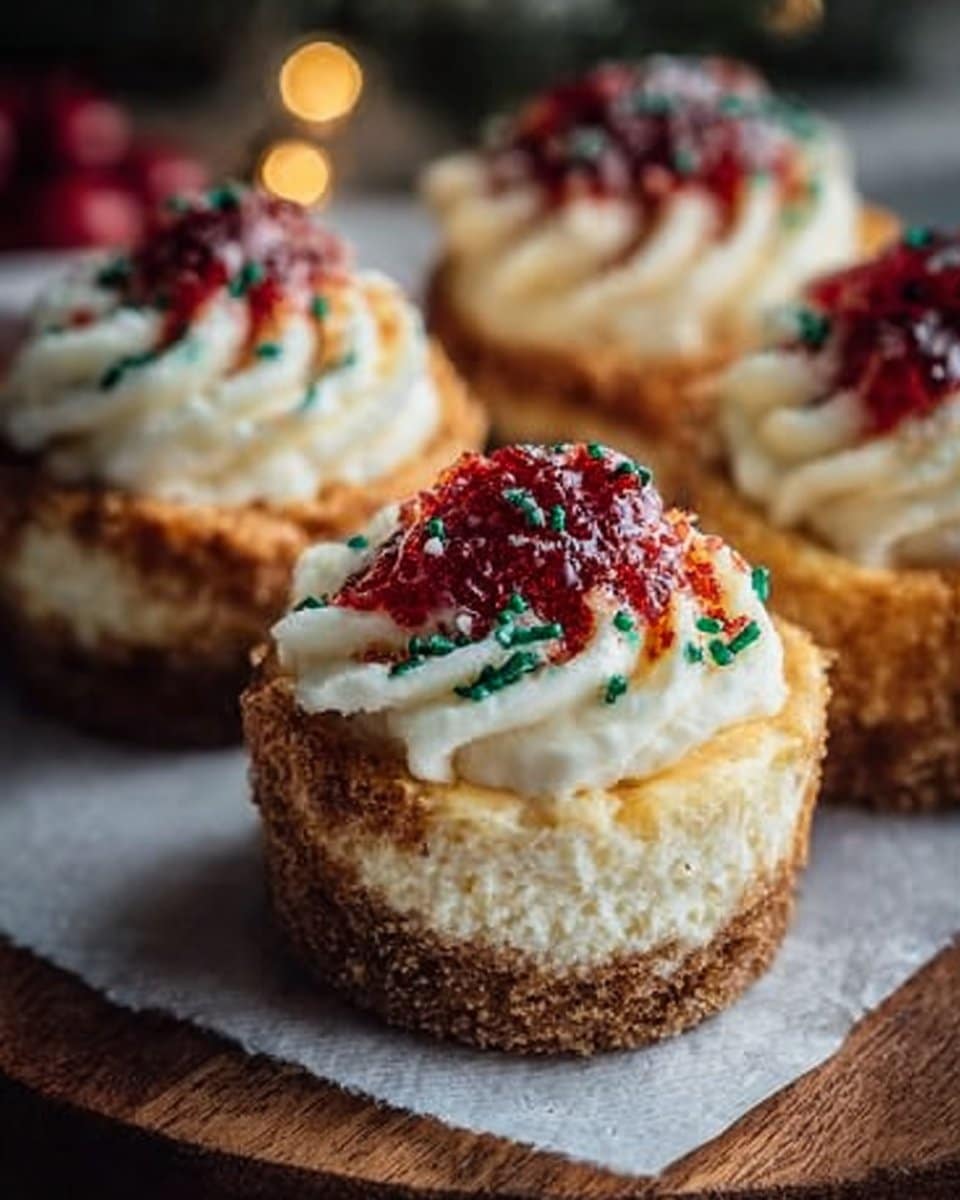 Mini Christmas Cheesecakes 2 Mini Christmas Cheesecakes