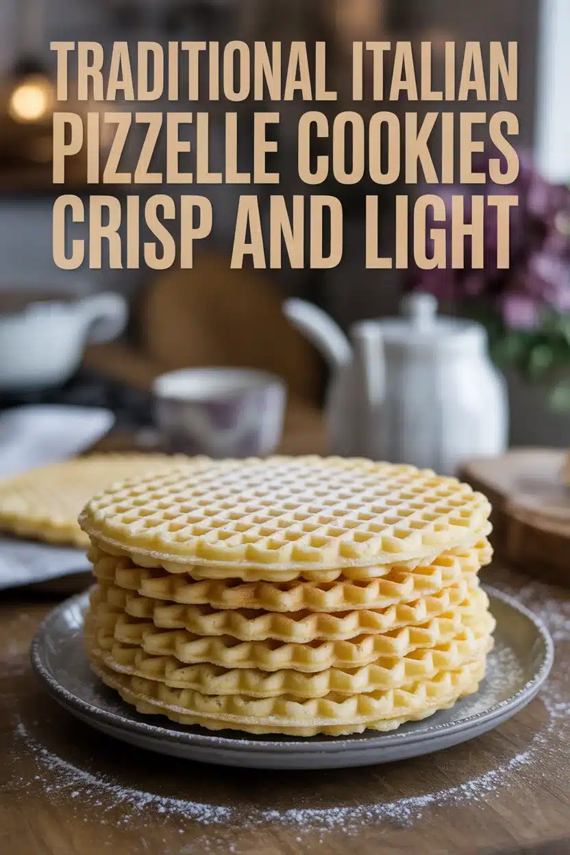 Traditional Italian Pizzelle Cookies Crisp and Light