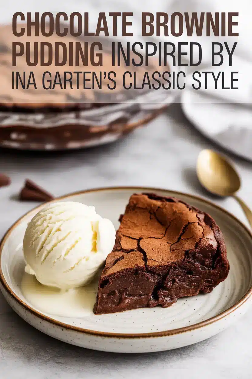 Chocolate Brownie Pudding Inspired by Ina Garten’s Classic Style 5 Chocolate Brownie Pudding Inspired by Ina Garten’s Classic Style