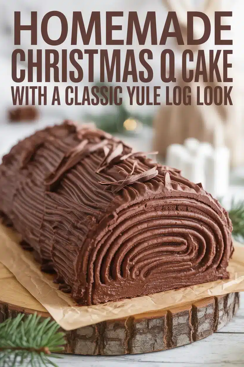 Homemade Christmas Log Cake with a Classic Yule Log Look 5 homemade christmas log cake