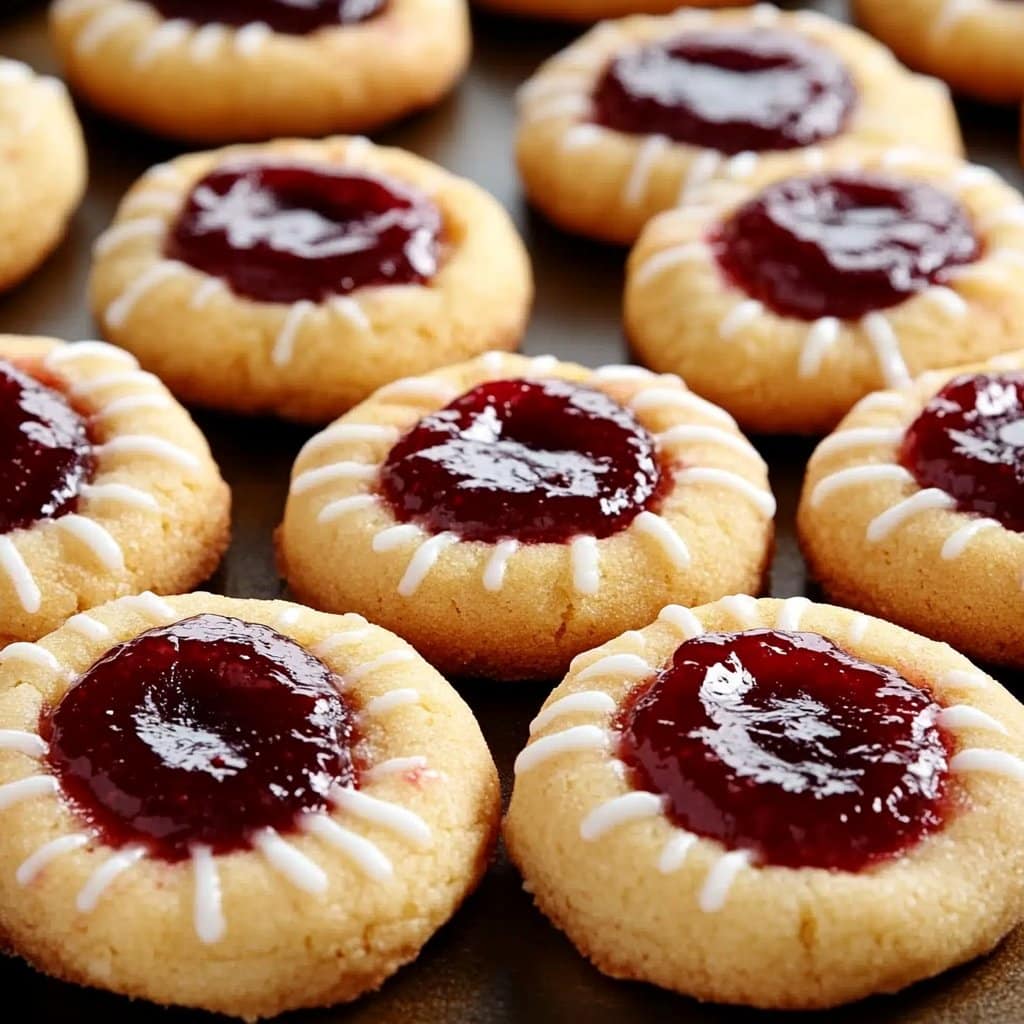 Raspberry Thumbprint Cookies