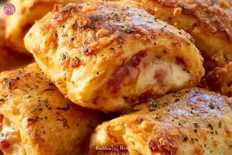 Crispy air fryer pizza rolls on a plate ready to eat.