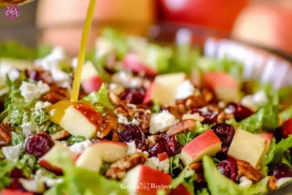 Autumn Chopped Salad 1 Colorful Autumn Chopped Salad with seasonal ingredients and dressing