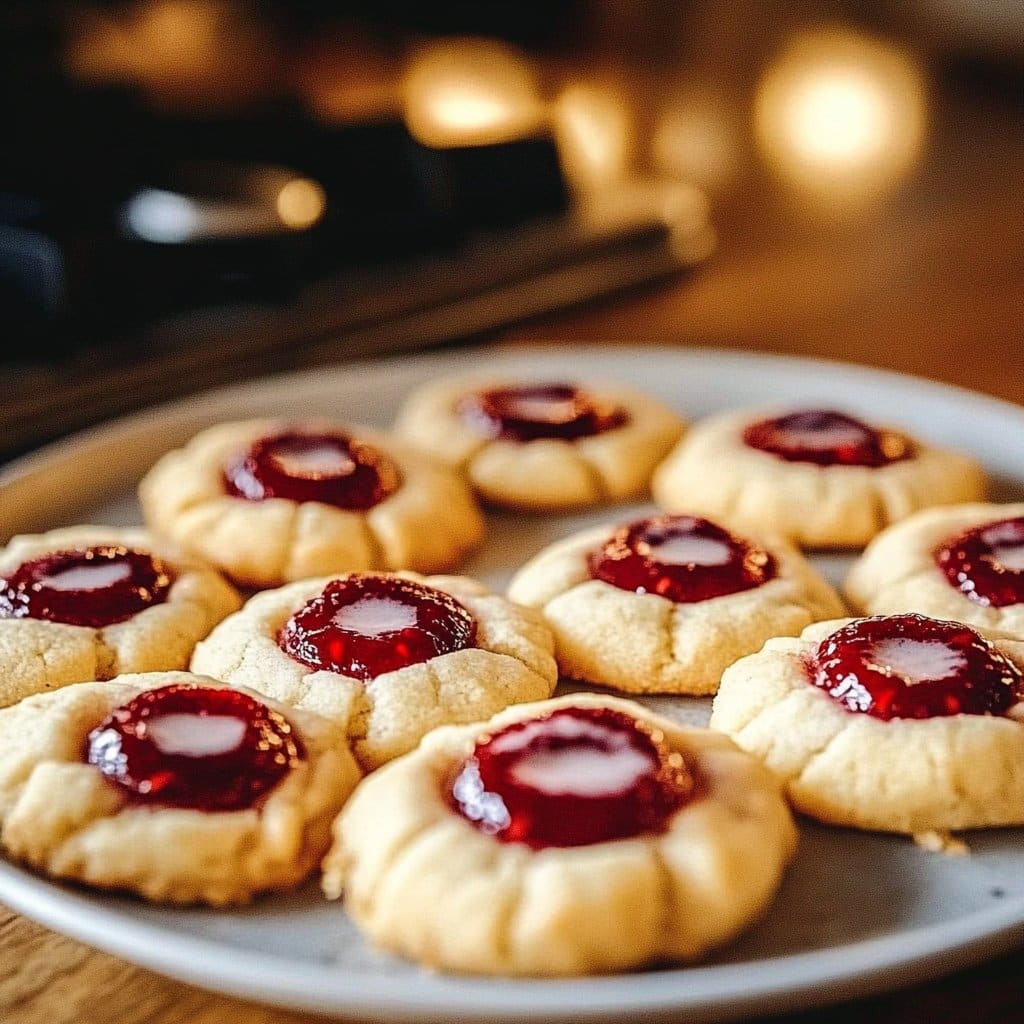 Raspberry Thumbprint Cookies