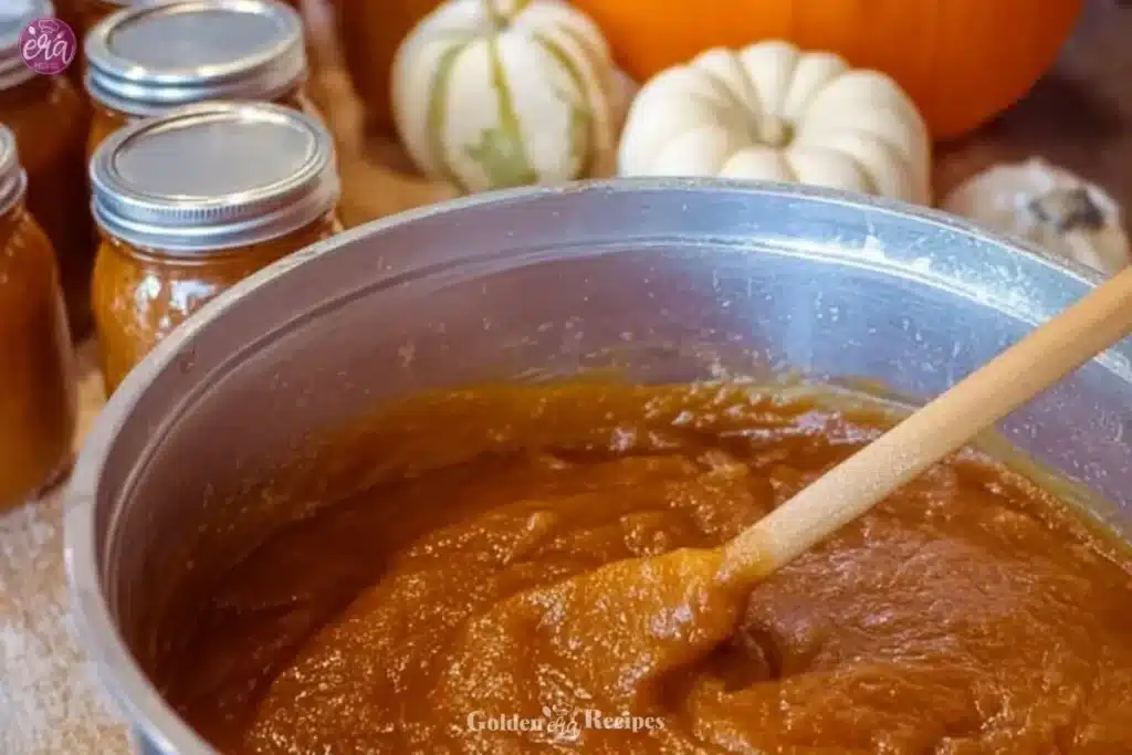 Canning Pumpkin Butter 1 Homemade pumpkin butter jars ready for canning