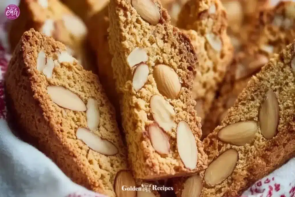 Cantucci (Italian Almond Biscotti) 1 Cantucci, traditional Italian almond biscotti served with coffee