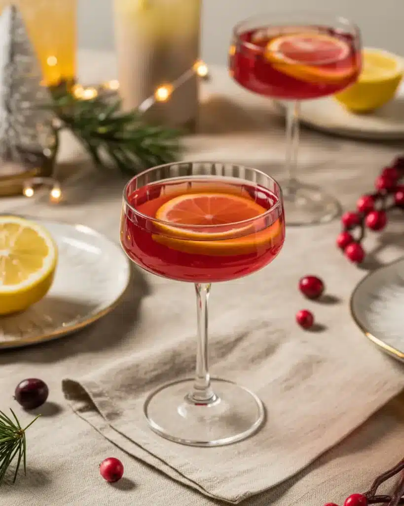 Cranberry Lemon Drop Mocktail (Festive, Non-Alcoholic & Perfect for the Holidays) 4 Cranberry Lemon Drop Non Alcoholic Party Drink