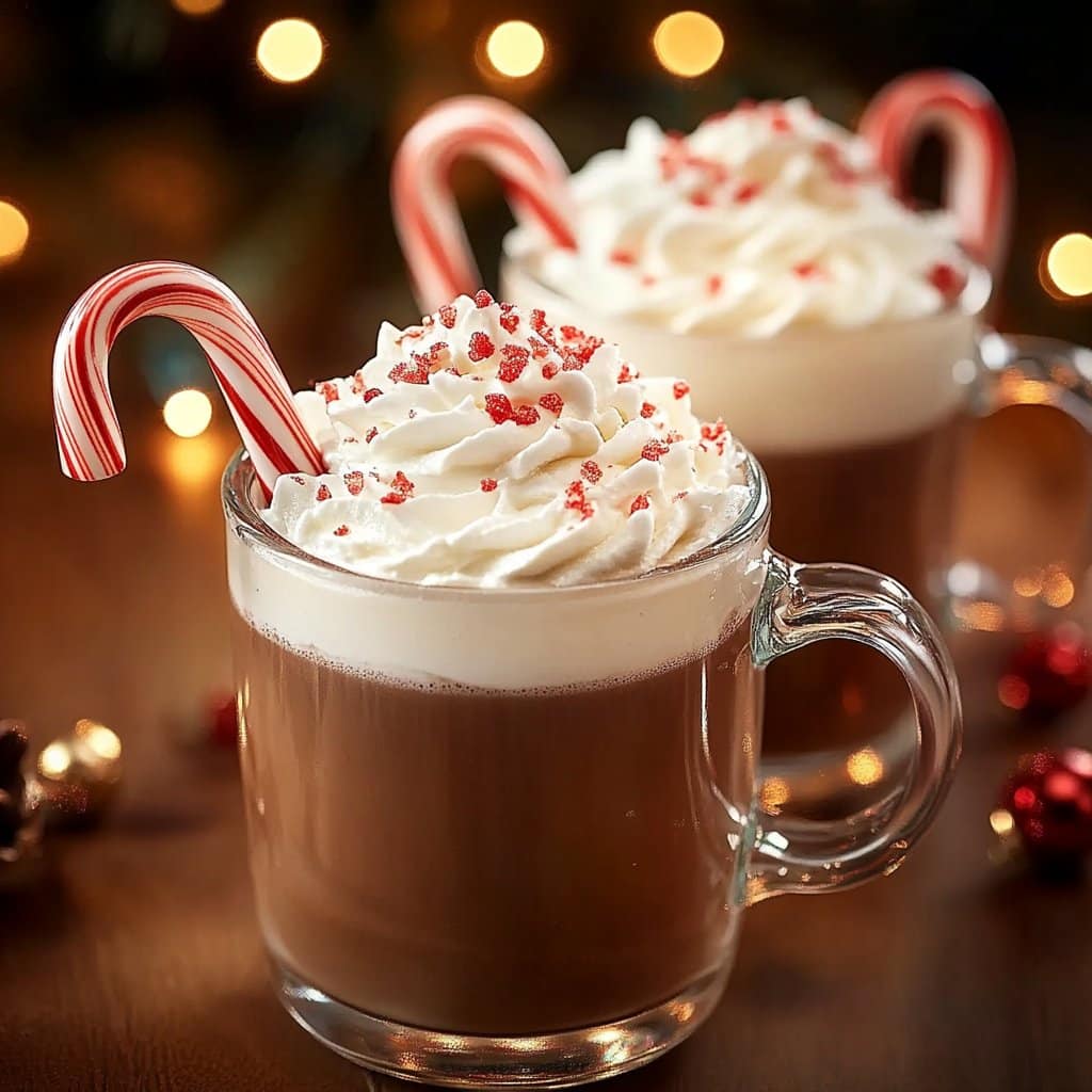 Homemade Christmas Peppermint Hot Chocolate