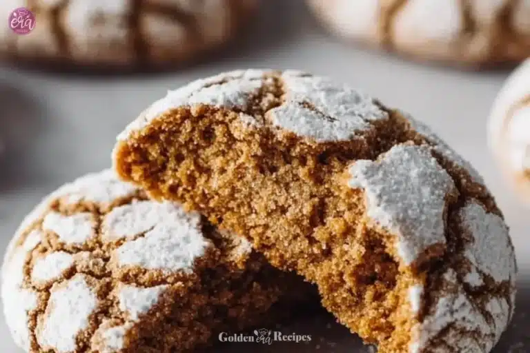 Gingerbread Crinkle Cookies 10 Homemade Gingerbread Crinkle Cookies dusted with powdered sugar