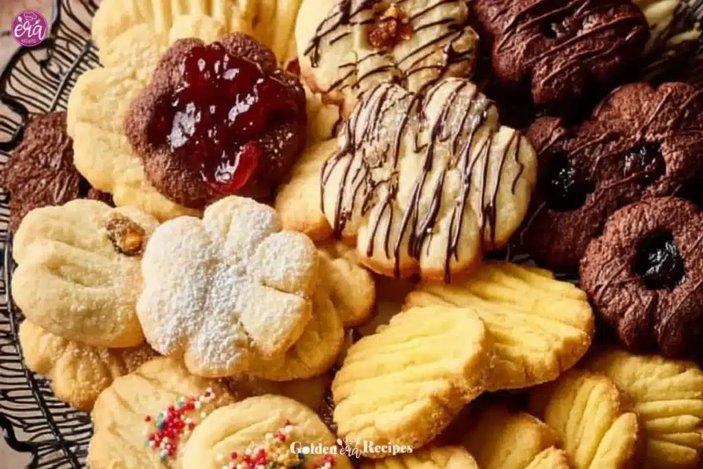 Freshly baked Italian Butter Cookies on a plate