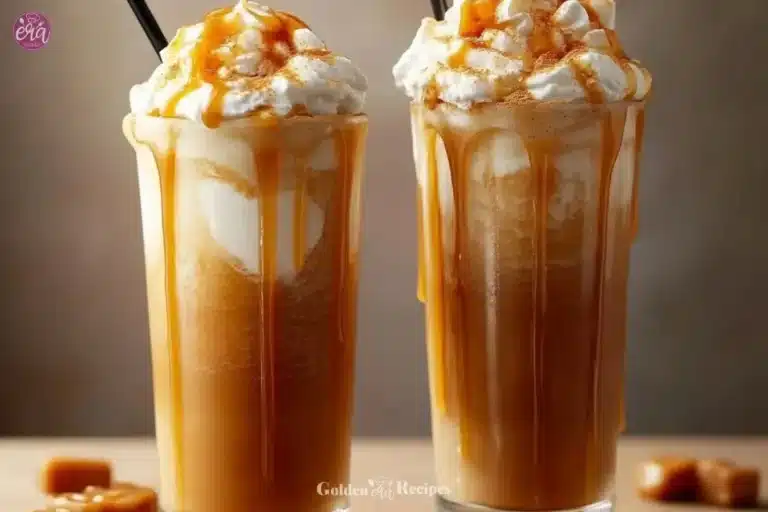 Delicious Butterbeer Floats served in a magical-themed glass