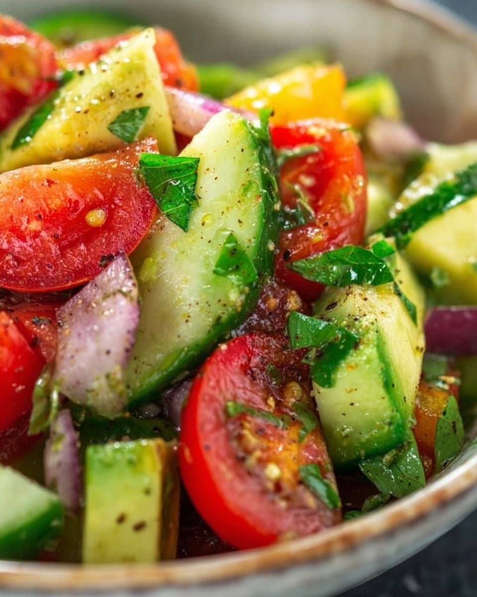 Cucumber Tomato Avocado Salad