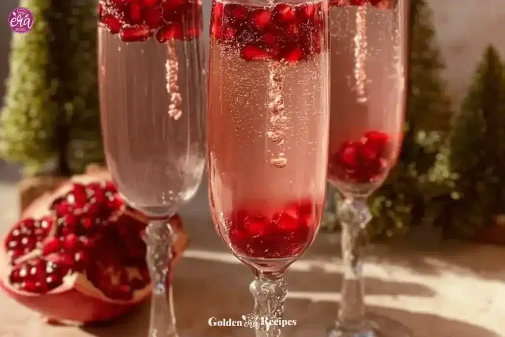 Ornament Sparklers Christmas Cocktail 1 Ornament Sparklers Christmas Cocktail with festive garnishes in a glass