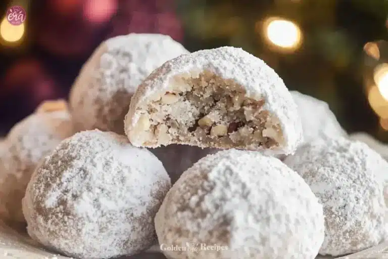 Pecan Snowball Cookies 4 Delicious Pecan Snowball Cookies dusted with powdered sugar