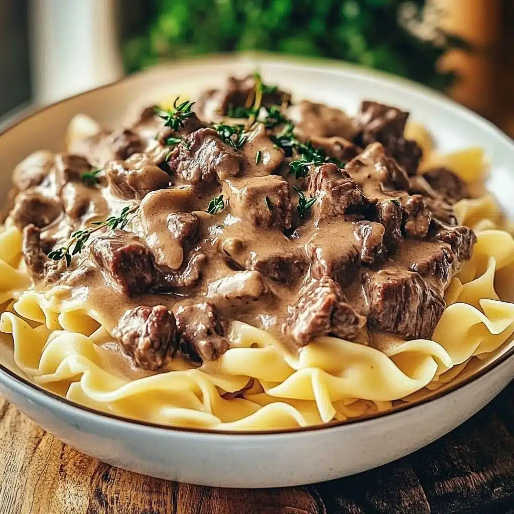 Beef Stroganoff with Egg Noodles 2 Beef Stroganoff with Egg Noodles