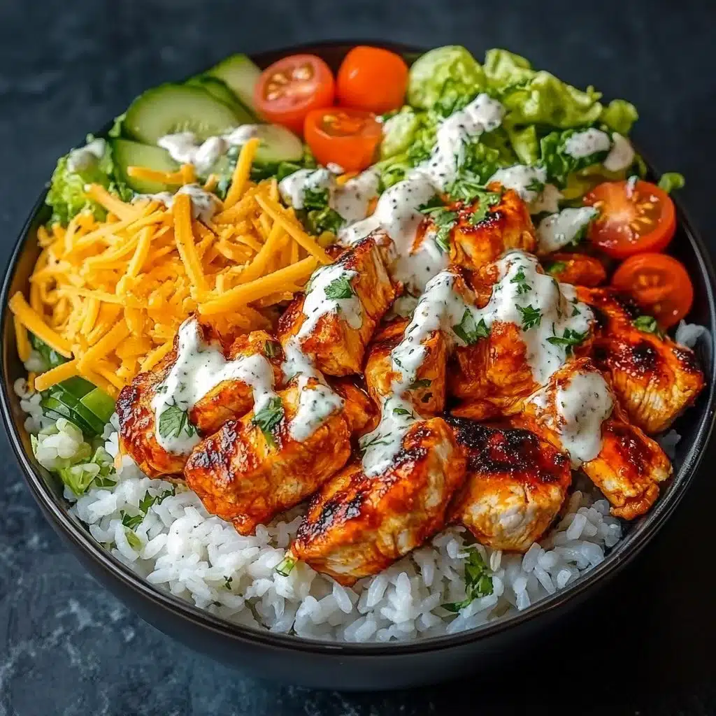 Buffalo Chicken Bowls 5 Delicious Buffalo Chicken Bowls with fresh ingredients and spicy sauce.