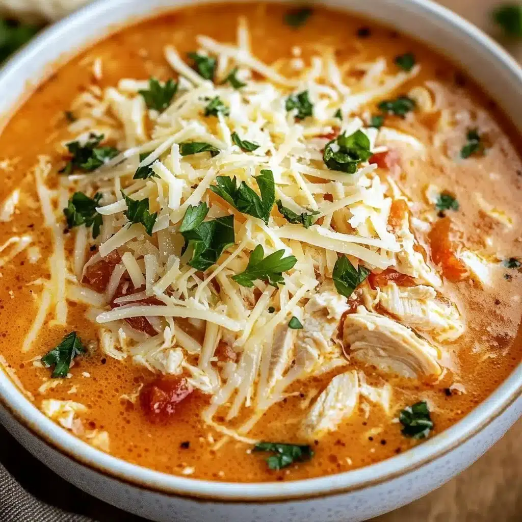 Crock Pot Creamy Chicken Parmesan Soup