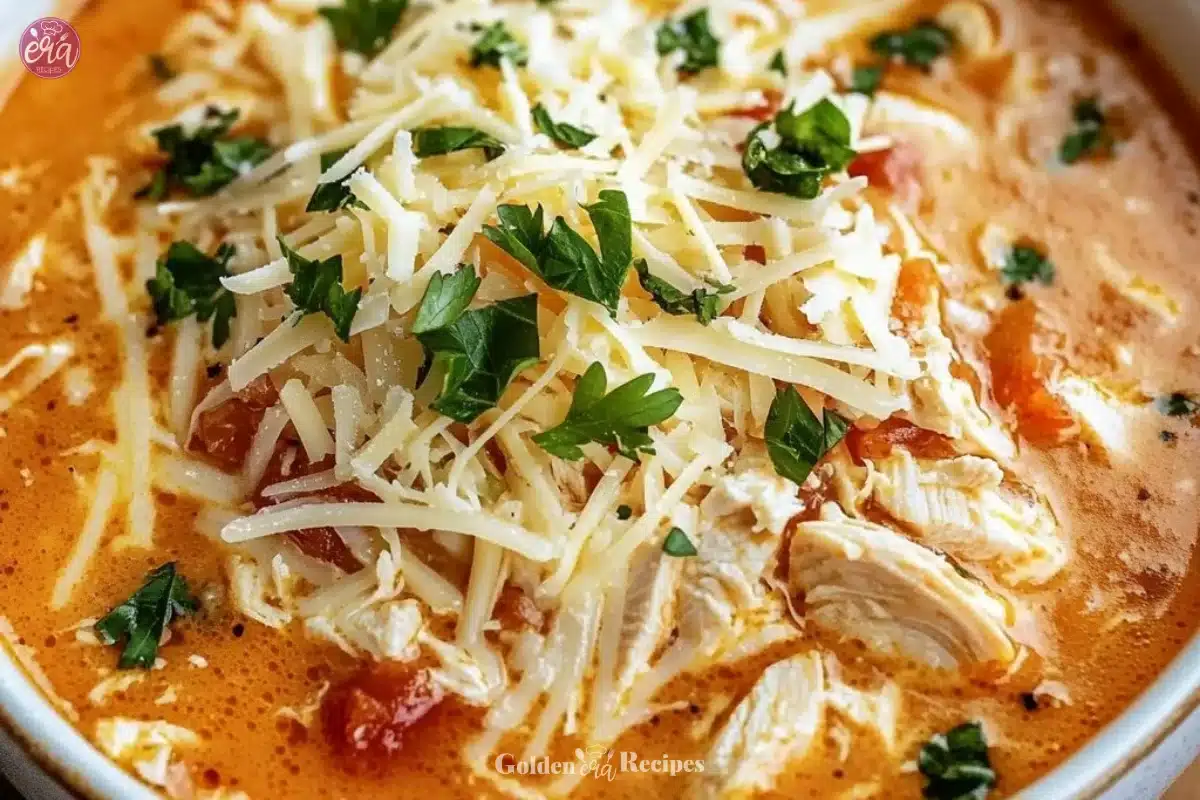 Crock Pot Creamy Chicken Parmesan Soup