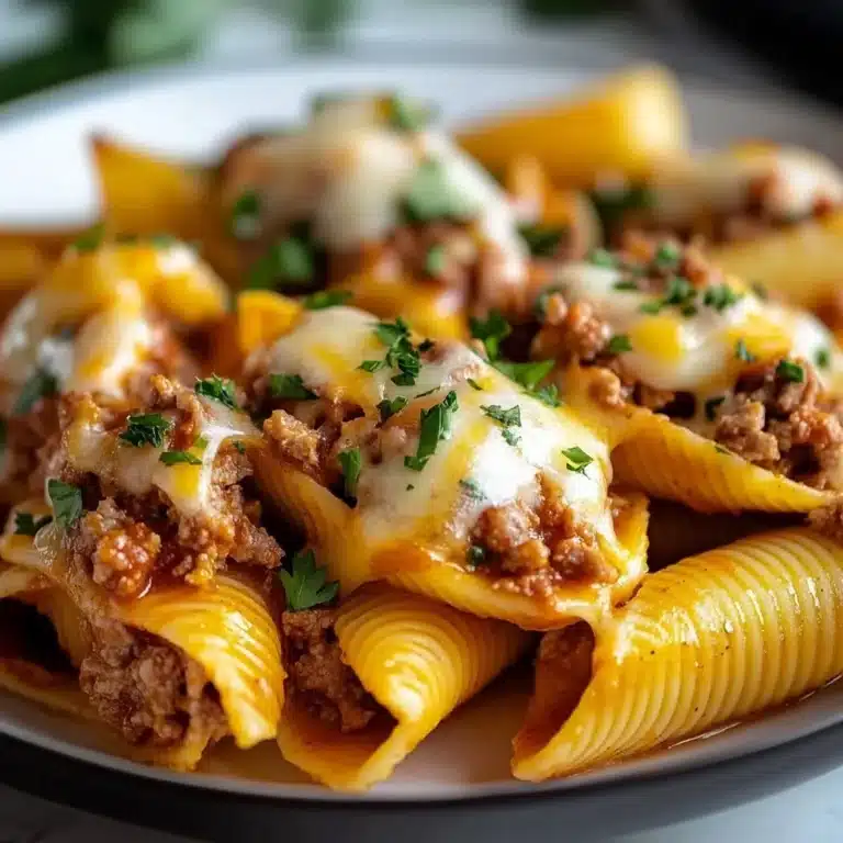 Irresistible Taco Stuffed Shells 5 Delicious taco stuffed shells filled with seasoned meat and cheese