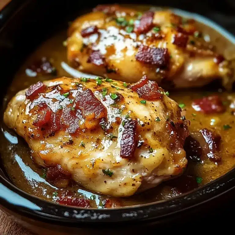 Slow cooker Marry Me Chicken served on a cozy dinner table.