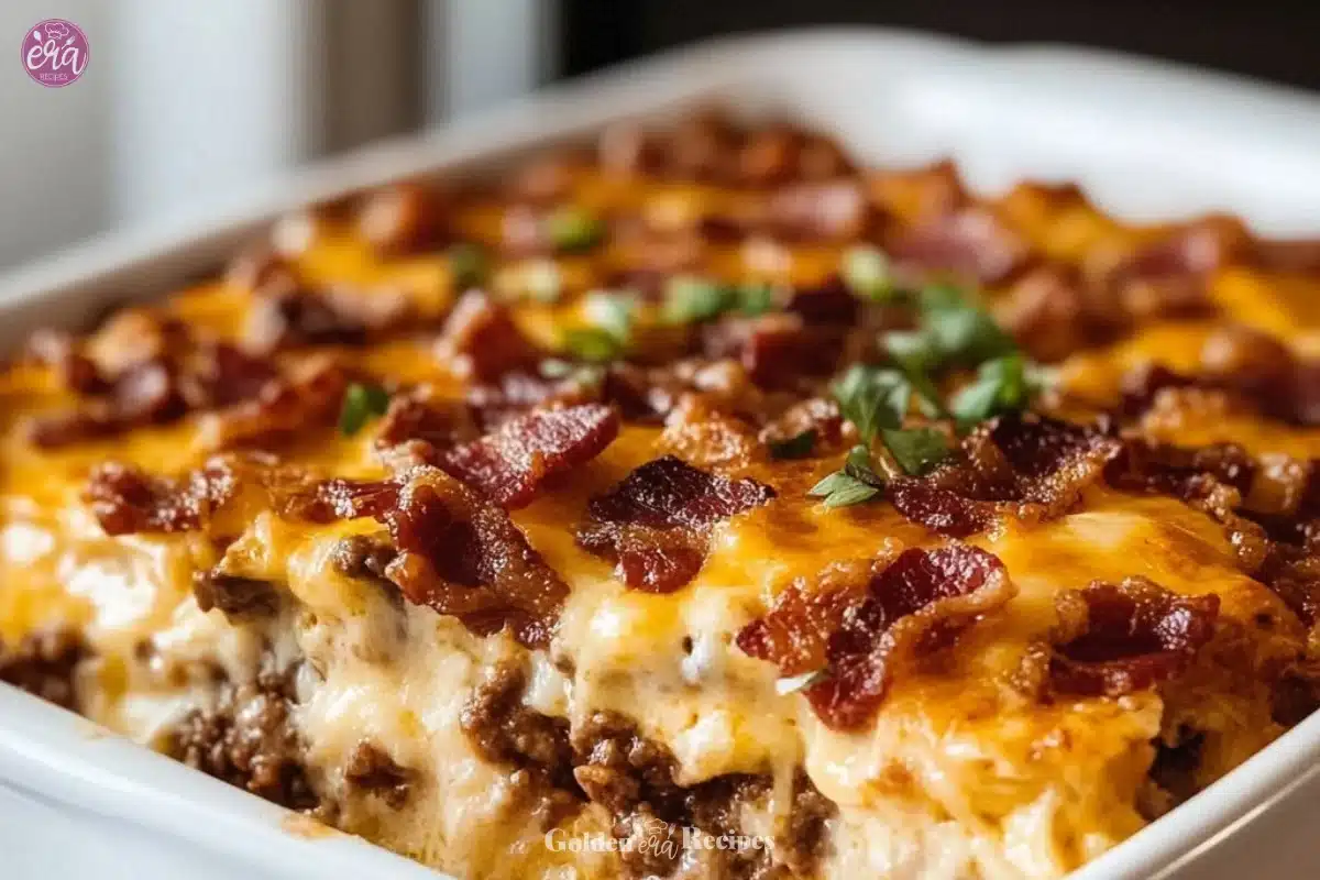 Low-Carb Bacon Cheeseburger Casserole