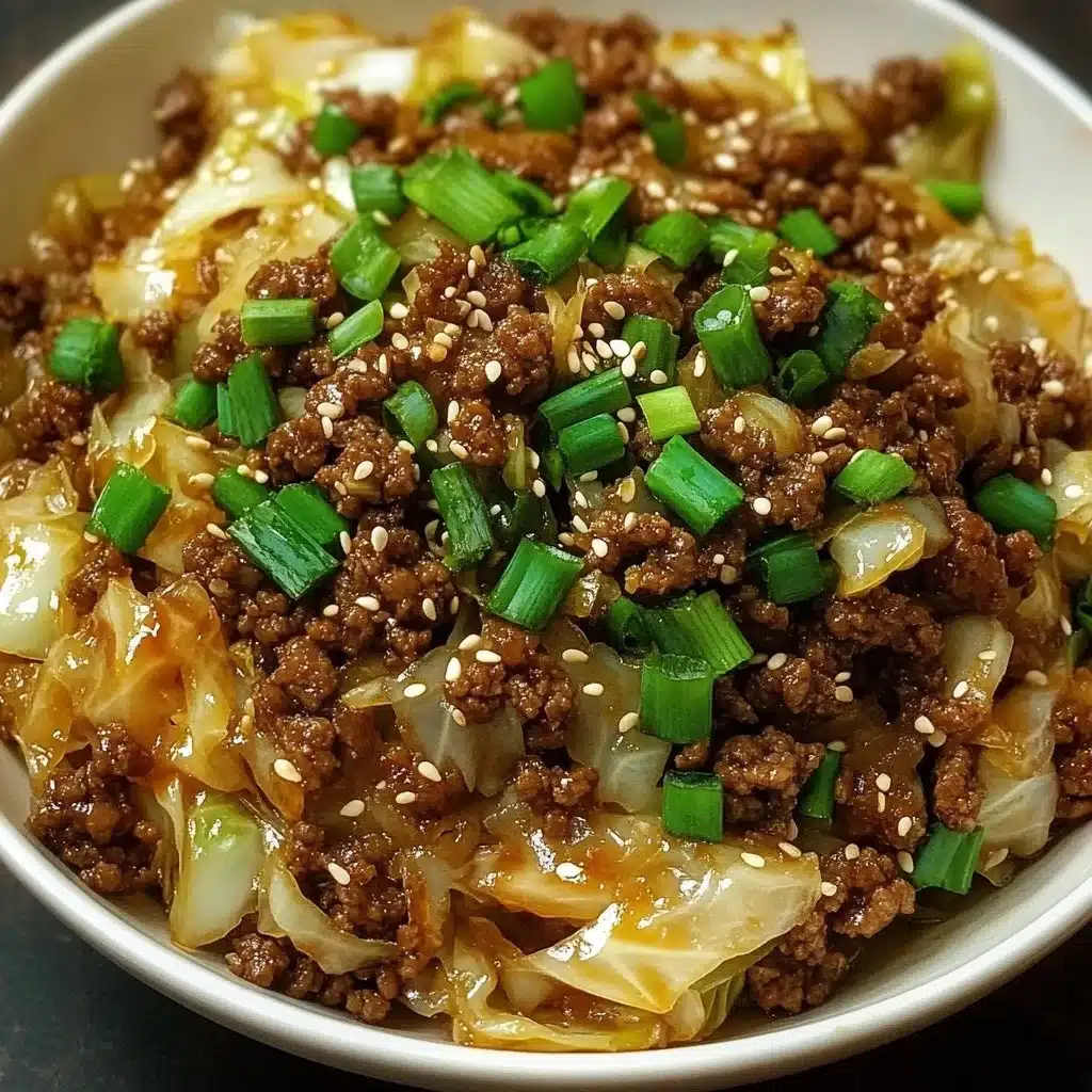 Low-Carb Mongolian Ground Beef and Cabbage 3 Low-Carb Mongolian Ground Beef and Cabbage