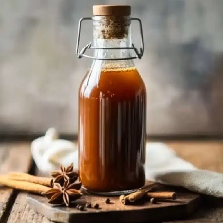 Homemade Masala Chai concentrate ready to brew delicious tea