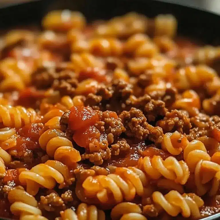 One Pot Beefaroni 6 One Pot Beefaroni in a skillet, a delicious and easy recipe for comfort food