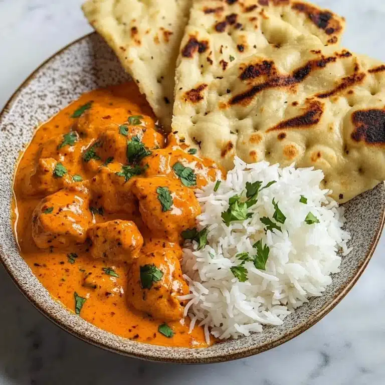 Homemade Butter Chicken Recipe 6 Delicious homemade butter chicken served with rice and naan