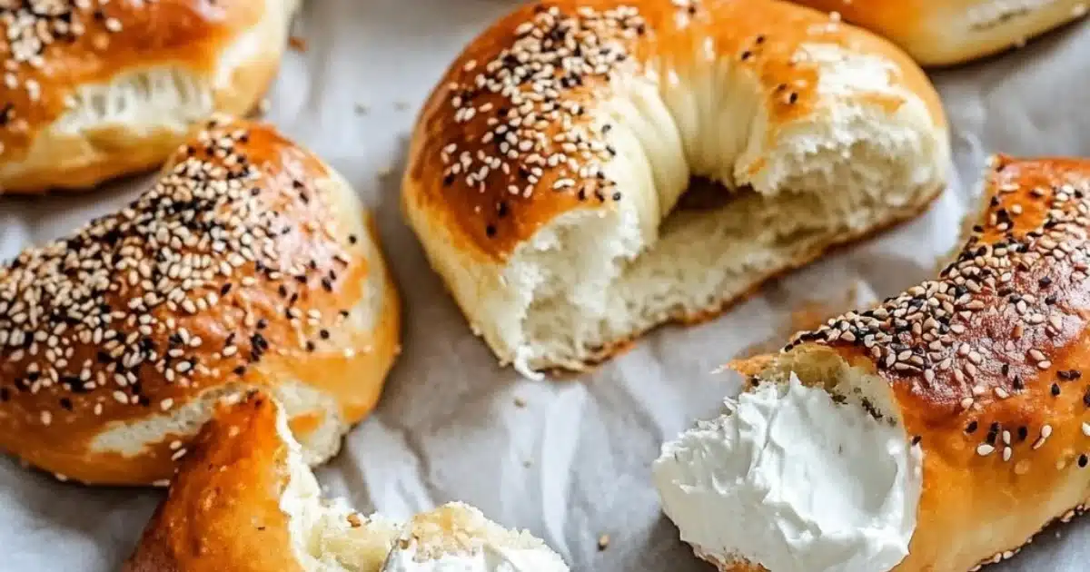 Air Fryer Protein Bagels