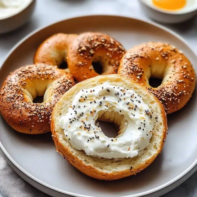 Freshly baked Almond Flour Bagels on a wooden board