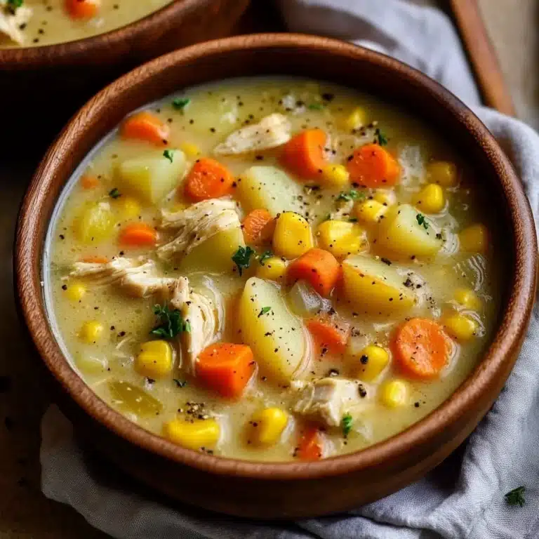 Bowl of Amish Snow Day Soup, a hearty beef winter comfort food