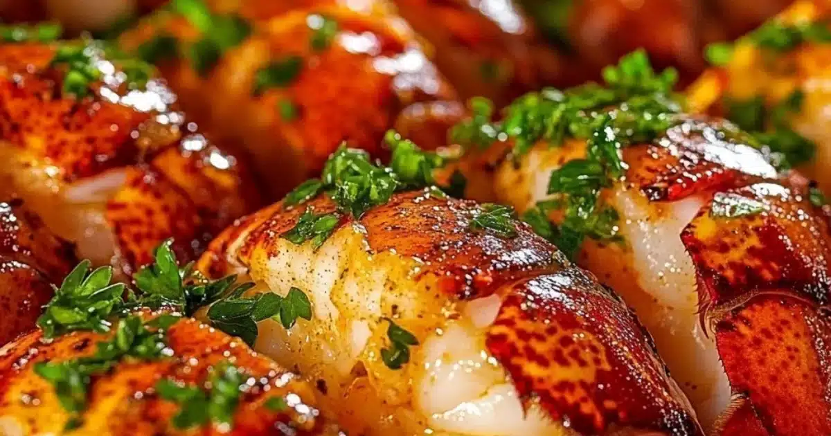 Baked Lobster Tails with Lemon Garlic Butter